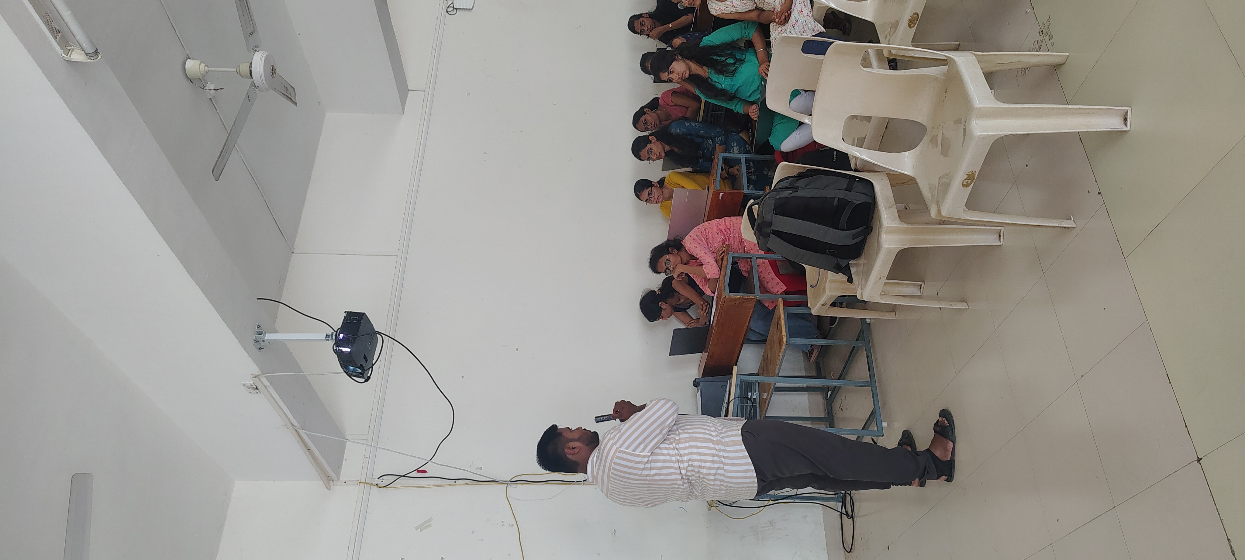 Engineering students participating in an instructor-led STM32 and ARM Cortex-M4 learning session
