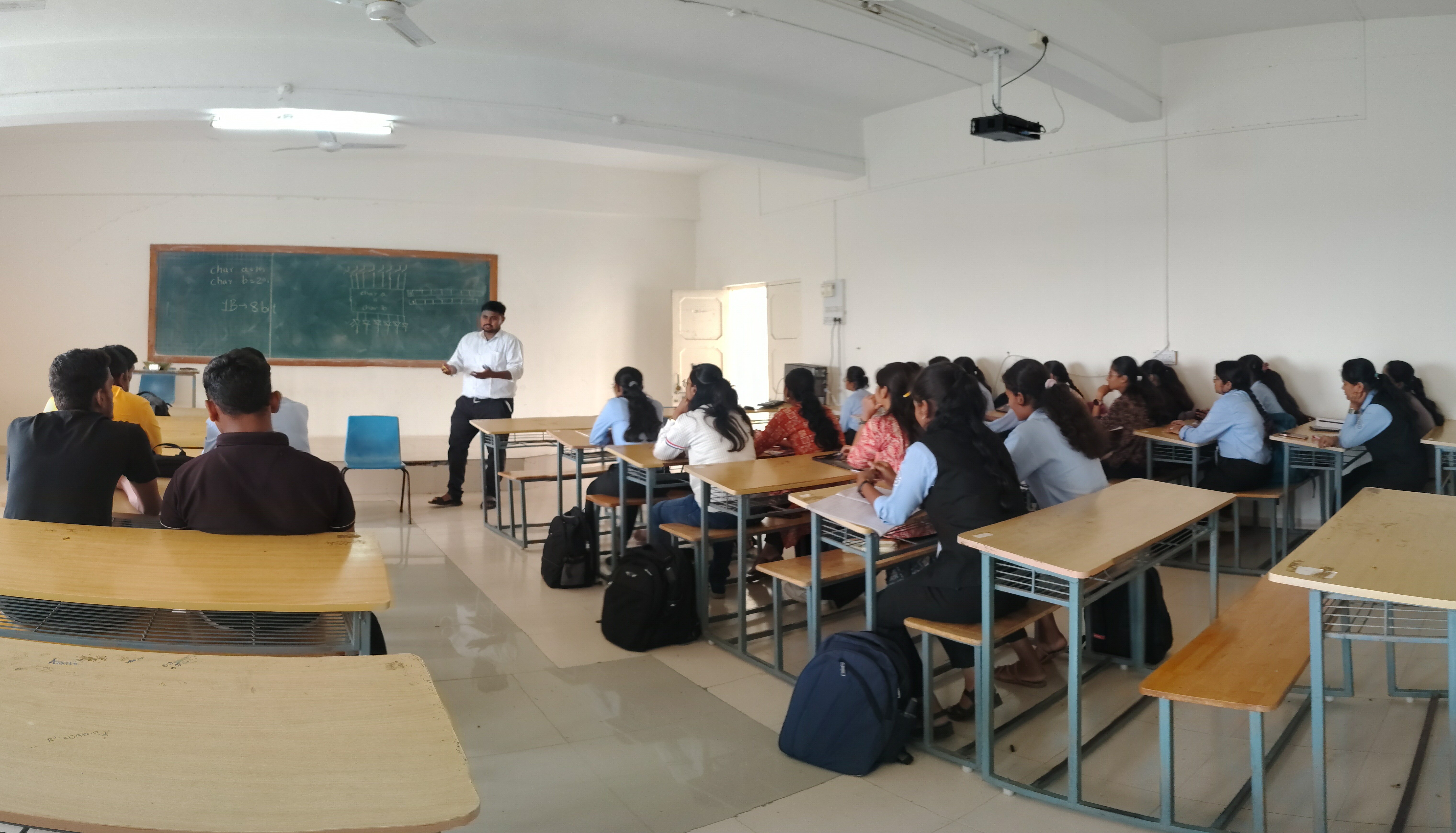 Engineering students attending an ARM Cortex-M4 and STM32 embedded systems workshop at SVPM's College of Engineering